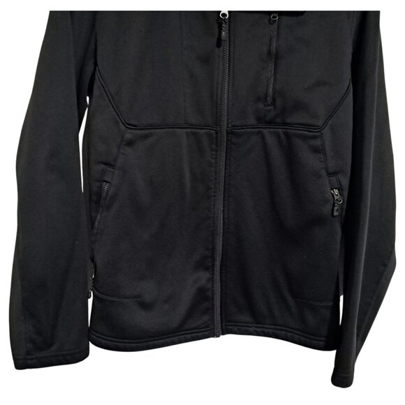 Swiss Tech Black Softshell Jacket S/CH 34-36 With Zipper Pockets & Fleece Lining - Picture 6 of 8